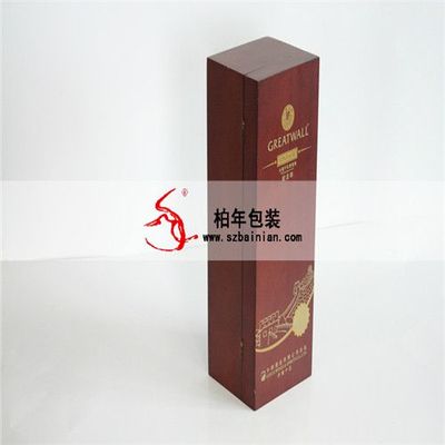 紅酒木盒包裝設計
