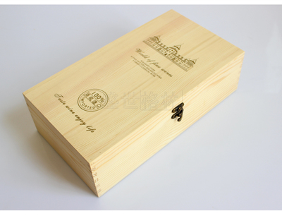 雙支酒盒葡萄酒包裝盒紅酒木盒雙只復(fù)古批發(fā)紅酒盒拉菲